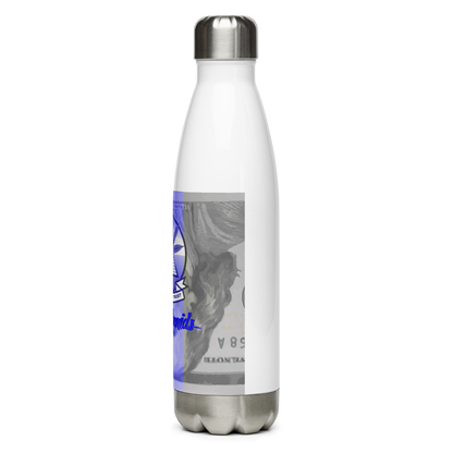 In Gas We Trust Stainless Steel Water Bottle - Blue Hunnids